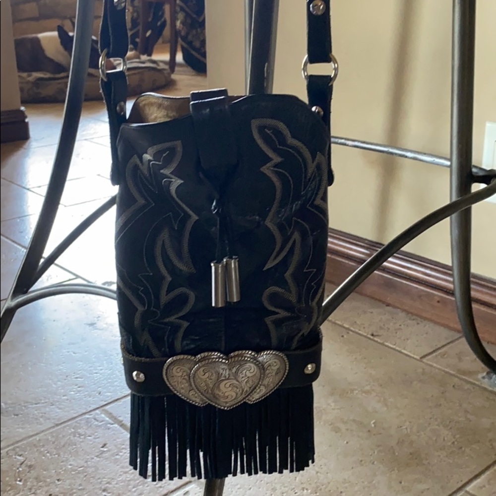 Custom made Western Leather  crossbody purse
